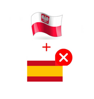 Alta Bandera Polaca y baja Bandera Española